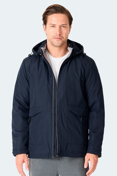 Slazenger Hooded Waterproof Comfortable Men's Coat Winter Black Coat