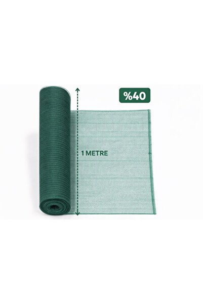 Muhtelif %40 Gölgelik File 1 METRE X 40 METRE Bahçe Gizleme Ağı Bahçe Çit Ört...