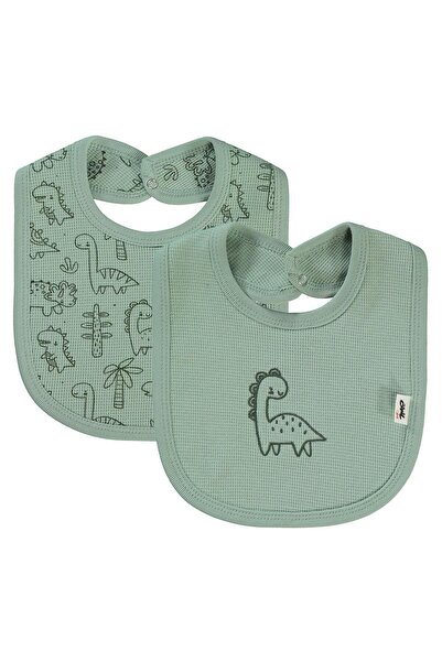 Civil Baby Dinozor Empirme Mama Önlüğü - Haki Standart