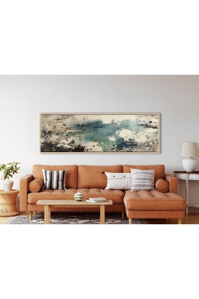 woodhomeworks Tek Parça Gerçek Ahşap Yatay Panorama Çerçeveli Tablo