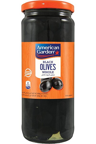 american garden Whole Olives Black, 450g