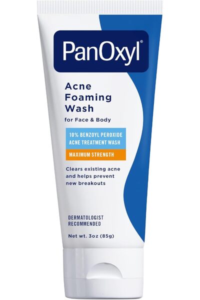 panoxyl غسول رغوي لعلاج حب الشباب، يحتوي على 10% من بيروكسيد البنزويل، 85 غرا...