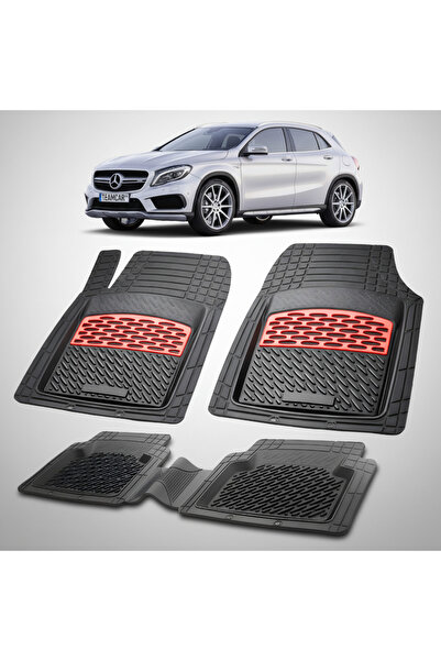 TEAMCAR Πατάκια δαπέδου συμβατά με Mercedes-Benz GLA X156 2013-2019 | Κόκκινο