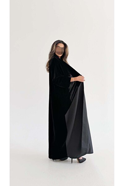 AYA MWT801 - عباية مخمل مع تدخيلة