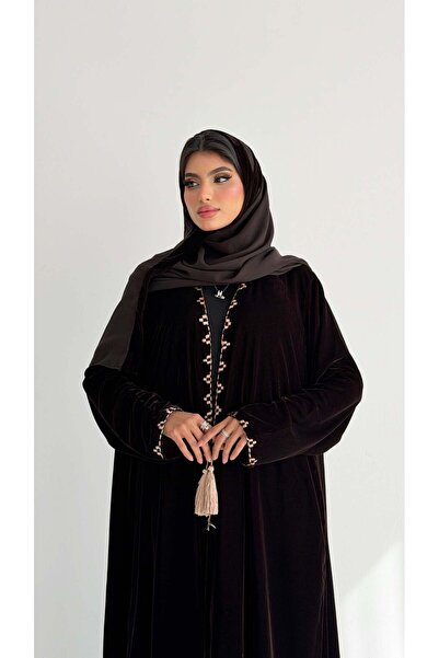 AYA MWT867 - عباية مخمل تطريز