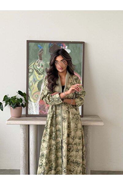 AYA MWT772 - Green wavy abaya