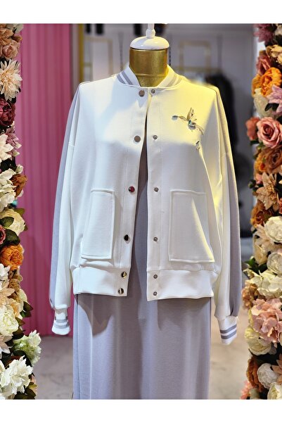 my312 Kadın Kuş Baskılı Taşlı Ribanalı Elbise