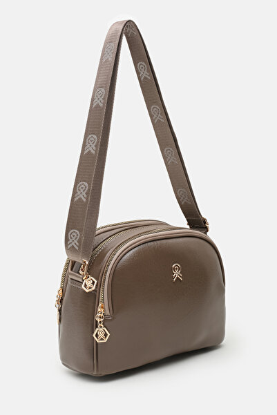 MASLANBAGS Women's Dark Mink 3-Compartment Quality Lined Daily Crossbody and ...