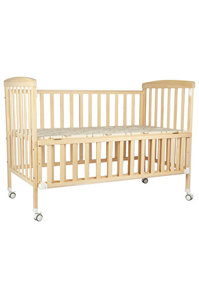 Moon سرير أطفال خشبي 129×69×96 سم - خشب طبيعي