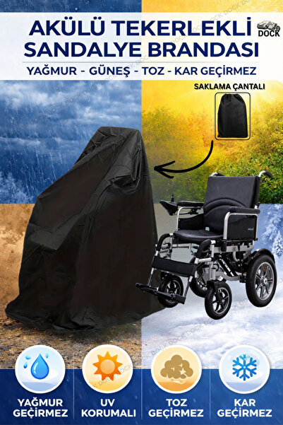 Dock TEKERLİ SANDALYE SİYAH KORUMA ÖRTÜSÜ (4 MEVSİM)