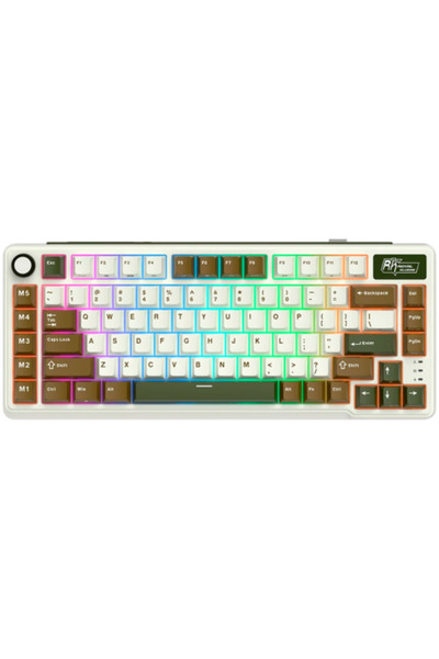 ROYAL KLUDGE Tastatură de gaming RK-L75 de la Royal Kludge, comutator bej, RG...