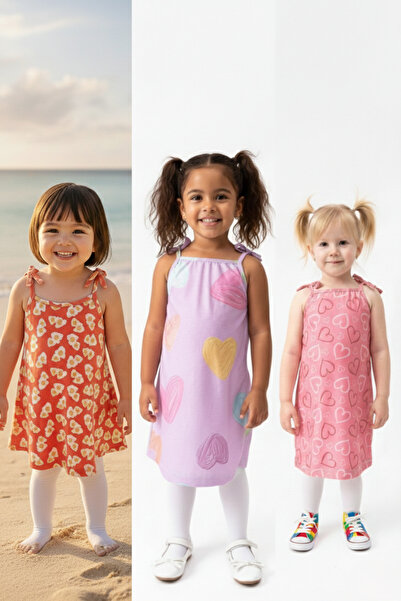 BUUFUU ΚΑΛΟΚΑΙΡΙΝΟ ΚΟΡΙΤΣΙΣΤΙΚΟ ΦΟΡΕΜΑ ΜΕ ΣΤΑΜΠΑ ΚΑΙ ΛΟΥΡΑΚΙΑ, 3 ΤΕΜΑΧΙΑ