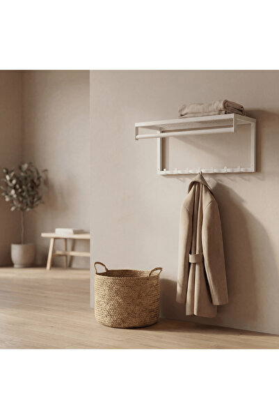 Gelişim Metal SKAND - Dekoratif Demir Raflı Duvar Askısı - Metal Askılık - El...