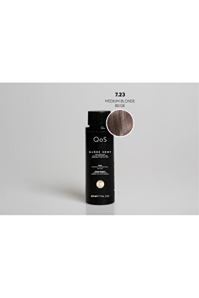 QOS GLOSS SHOT (LİKİT JEL BOYA) 60 ML MEDIUM BLONDE BEIGE 7.23