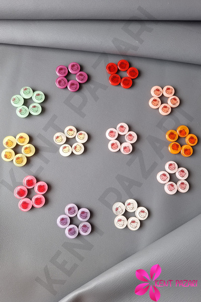 Kent Pazarı Bebek Yelek-Ceket Düğmesi 5 Renk 25 Adet 14 mm