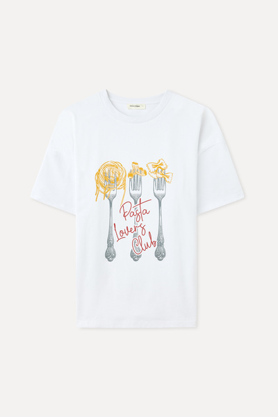 Mudo Printed Oversize Crew Neck T-Shirt