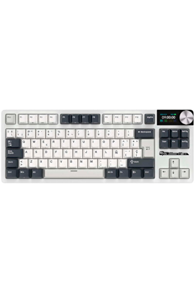 ROYAL KLUDGE Tastatură de gaming RGB, cu fără sârmă/fără fir/Bluetooth cu com...