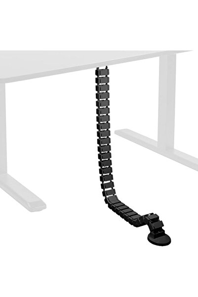 The Bros طقم إدارة الكابلات أسفل المكتب، منظم كابلات مرن قابل للتعديل بأربعة ...