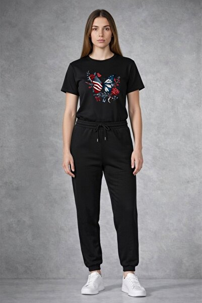 orwen life est. 2022 Butterfly Rose Printed Women'S/Girls' T-Shirt Tracksuit ...