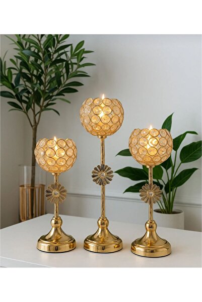 YGM 3 LÜ PETEK ŞAMDAN GOLD