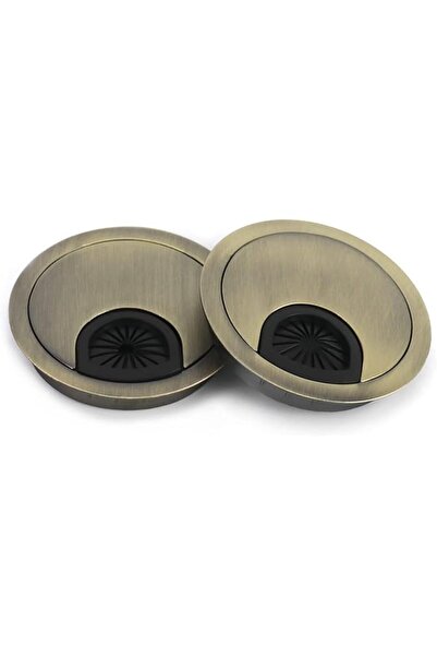 The Bros غطاء تنظيم الكابلات المكتبي، مصنوع من سبائك الزنك البرونزية، غطاء دا...