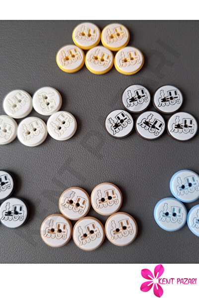 Kent Pazarı Κουμπί για βρεφικό γιλέκο-παλτό 6 Χρώματα 30 Τεμάχια 14 χλστ