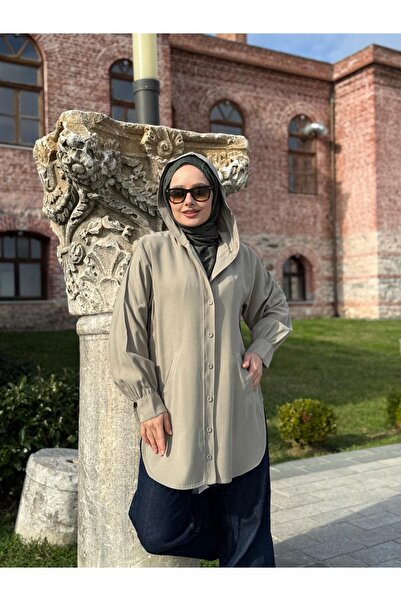 vikitekno Women's Premium Quality Tencel Fabric Hooded Tunic