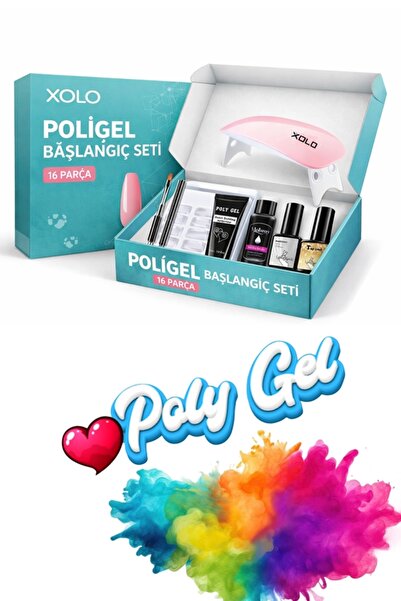 xolo 16 Parça Polijel Oje Yapma Seti Nude Toprak Evde Poligel Nail Art Seti