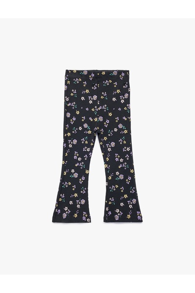 Koton Детски чорапогащи за момичета 6SMG40005AK Антрацит с мотиви