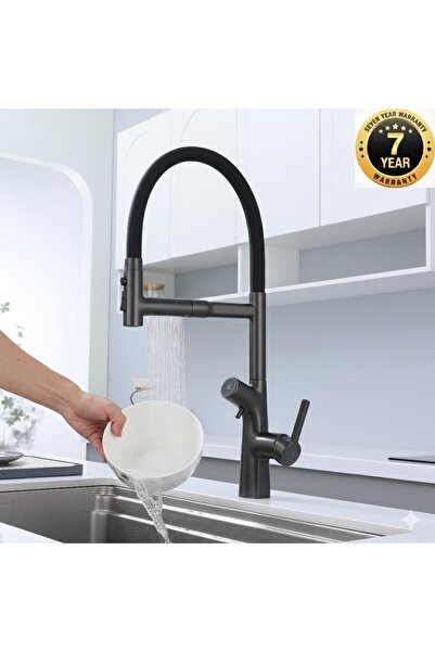 OEM صنبور مطبخ منزلي مع 3 وظائف، مزود بمنفذ تنقية المياه، وخرطوم حلزوني مرن، ...