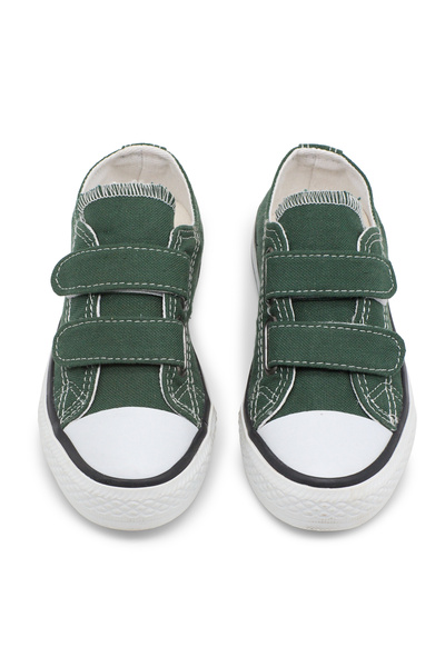 Tonny Black Children's Unisex Khaki Comfortable Double-Strapped Shoes