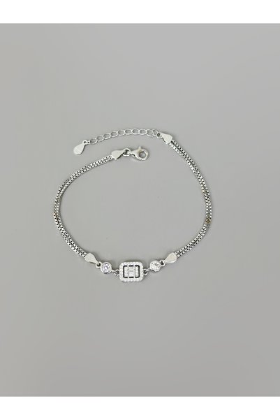 Cengiz Silver 925 Ayar Gümüş Minimal Baget Bileklik