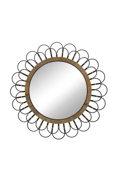 Sagebrook Home مرآة حائط ديزي مقاس 36 بوصة، لون أسود