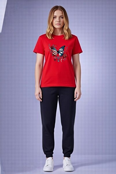 orwen life est. 2022 Butterfly Rose Printed Women'S/Girls' T-Shirt Tracksuit ...