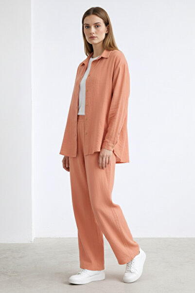 benguen Linen Double Set B6710 Salmon