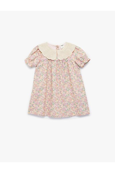 Koton Rochie pentru fetițe 6SMG80041AW CU MODEL ROZ