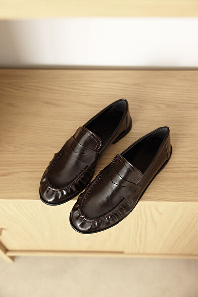 LUTVELIZADE Loafer 2517 - Loafer de damă cu aspect clasic de piele, cu vârf o...