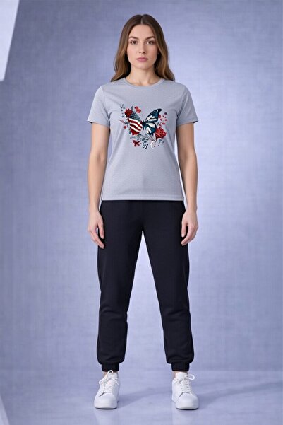 orwen life est. 2022 Butterfly Rose Printed Women'S/Girls' T-Shirt Tracksuit ...