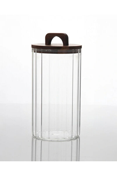 MİEN Acacia Lid Glass Jar 3200 ml Tkebt Single Color