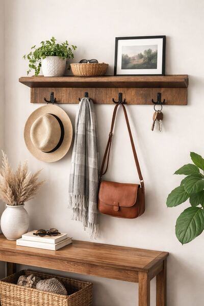 ADIM EBATLAMA Portmanto Duvar Askılığı Elbise Askılığı (Barok) 80x15