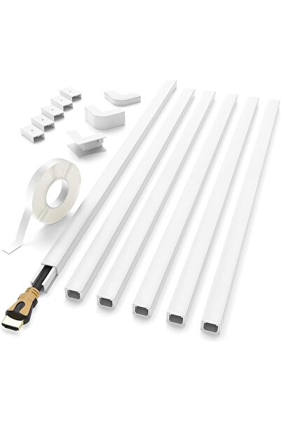 The Bros Cord Hider Kit - 10Pcs Paintable Cable Cover Raceway, 157" Cord Conc...