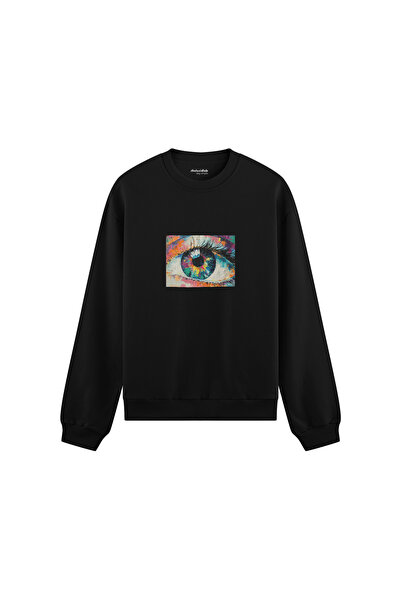 The Lucid Lab Eye Oversize Sweatshirt - Black