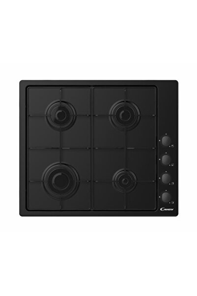Candy Gas Hob, 4 Burners, Auto Ignition, Flame Safety, 60 cm, Black - CHW6LBB