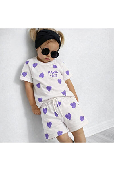 Soft kids Devojčino srce Gornji i donji deo Set od 2 100% pamuk