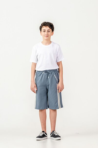 Mışıl Kids Bočne dvostruke pruge Sa paspulom Lijevi džepni preklop Štampano K...