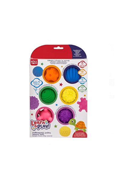 BabyToy Bile senzoriale de relaxare – 6 bucăți, 12 luni+