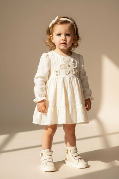 Minigimin Cicileri Miniğimin Cicileri (9-24 Ay) Çiçek Aplikeli Düğme Detaylı ...