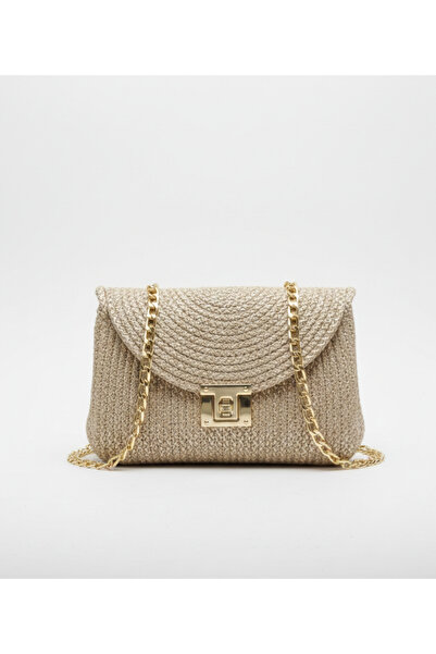 HandmadeSNM Luxury Design Lock Detailed Cotton Thread Knitted Portfolio & Sho...