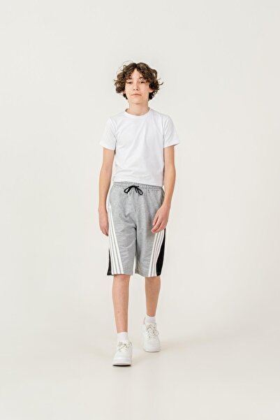 Mışıl Kids Garni Piece Double Leg 4-Stripe Boys' Shorts