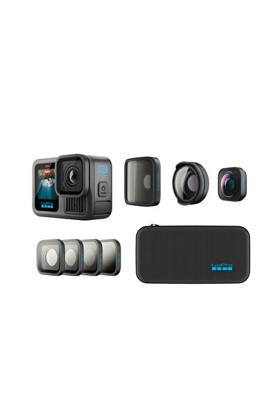 GoPro Cameră de acțiune HERO13 Black Bundle Obiectiv seria HB 27MP, 5.3K, ecr...